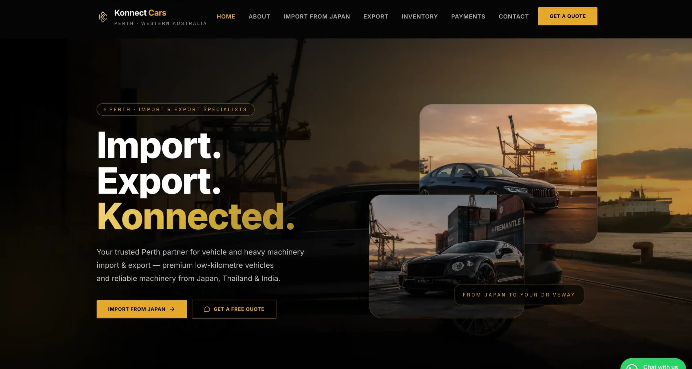 Konnect Cars website by Zaptra