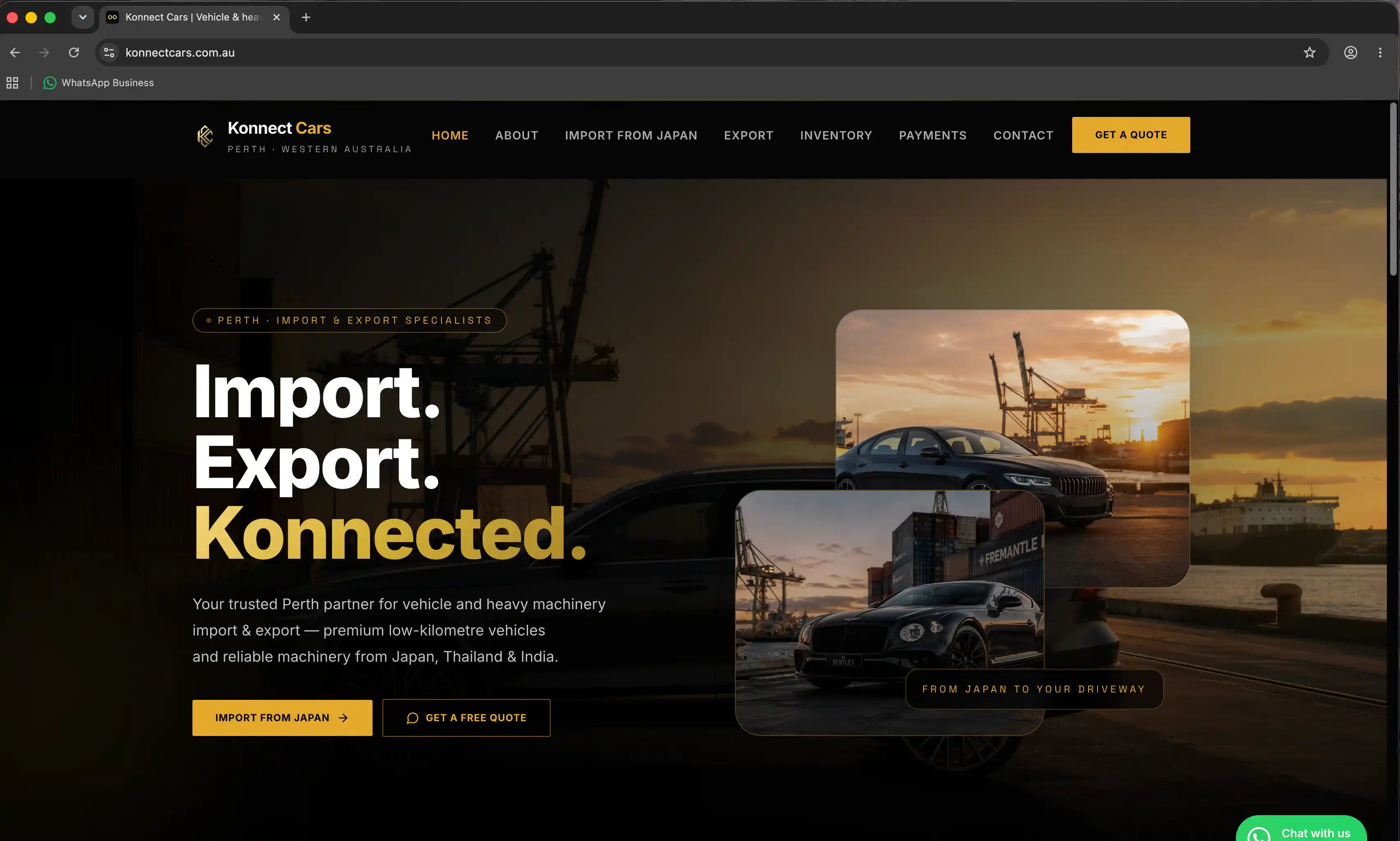 Konnect Cars — website by Zaptra