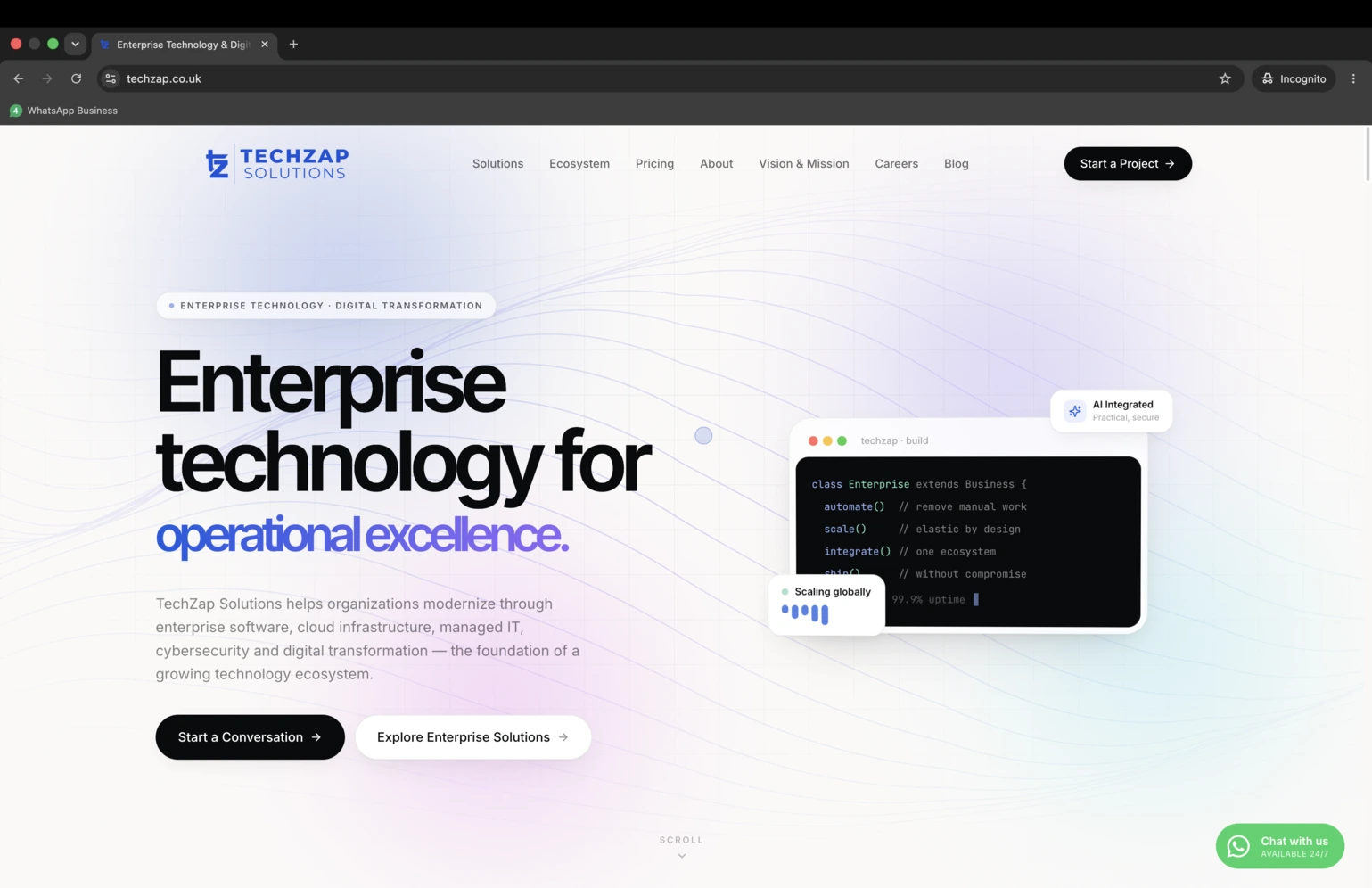 Techzap — website by Zaptra